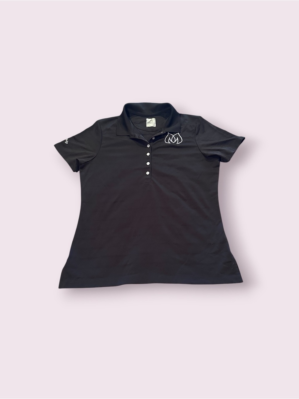 Women's Callaway Black Short Sleeve Golf Polo with Opti Dri Size Small